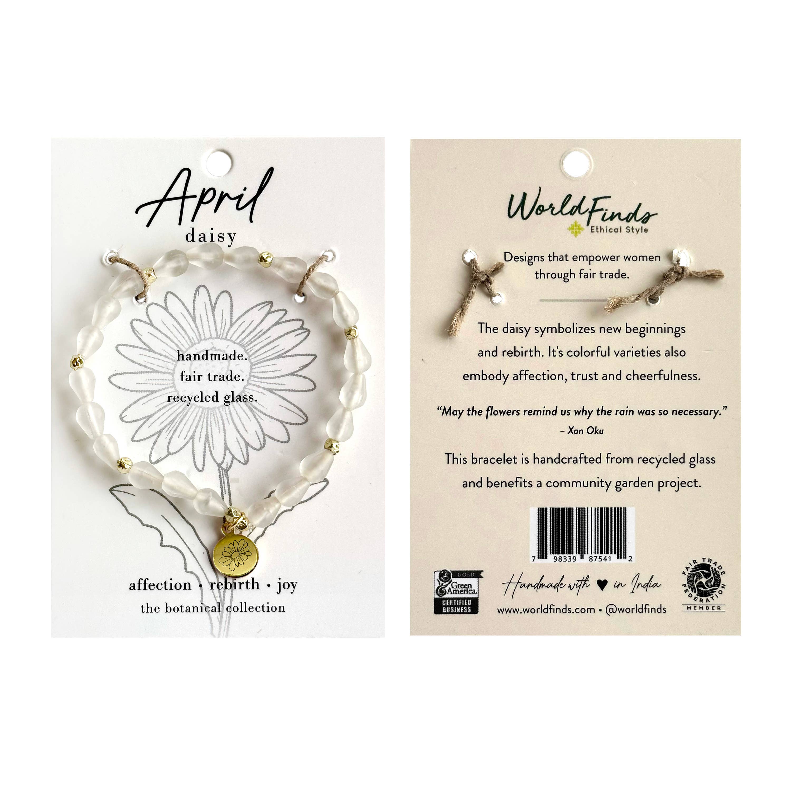 April • Birth Flower Bracelet