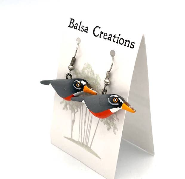 American Robin Balsa Earrings