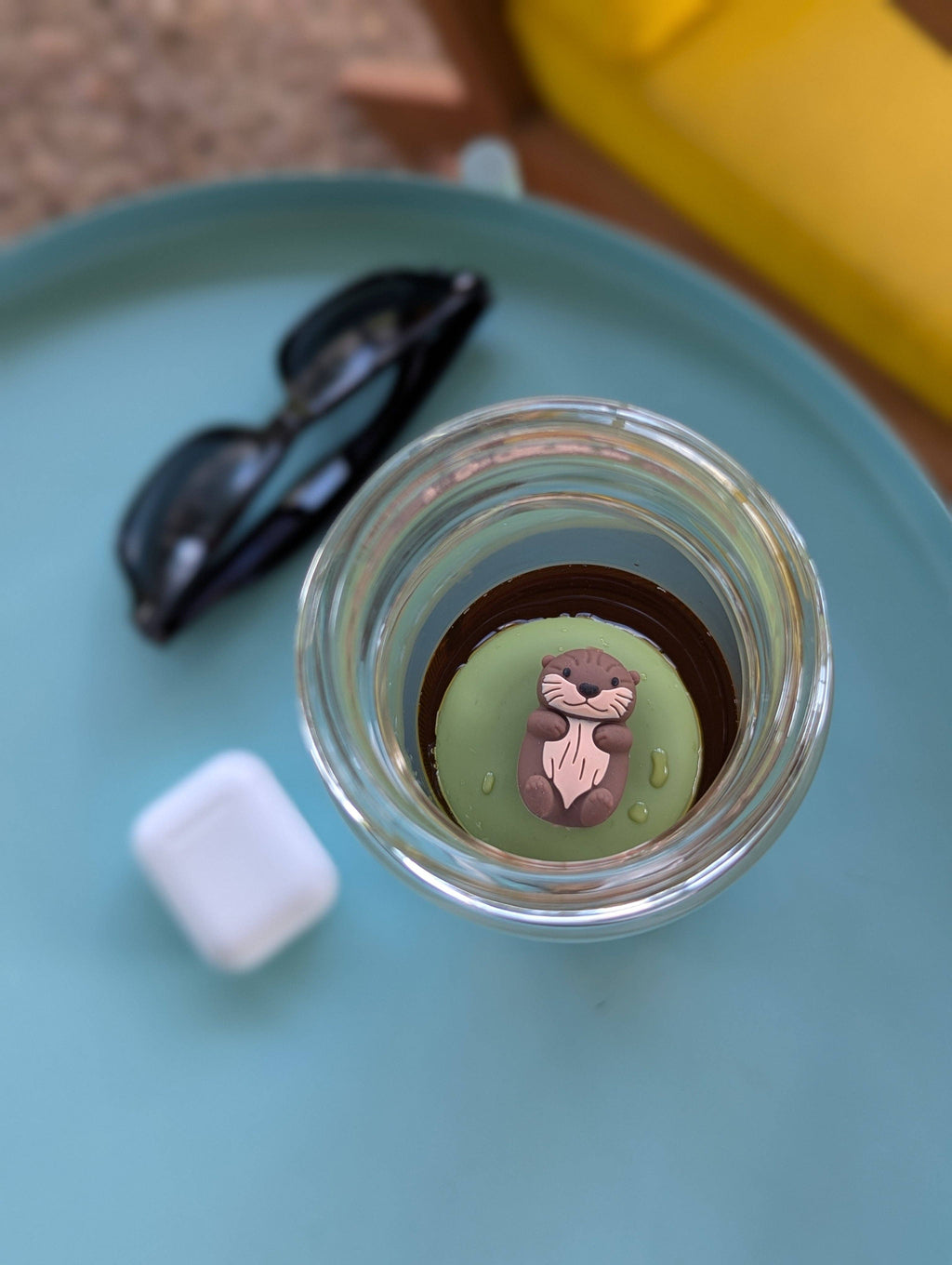 Otter | Floating Tea Steeper | Green Base | Brown Otter