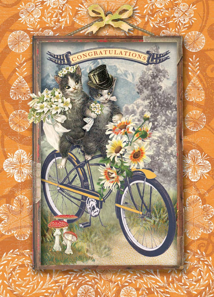 Bicycle Kitties Greeting Card