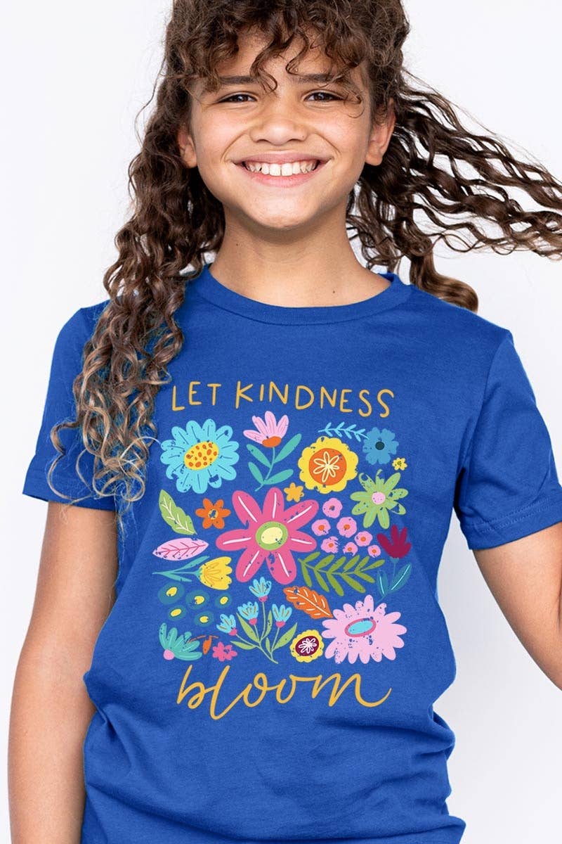 Let Kindness Bloom Floral Kids Graphic Tee