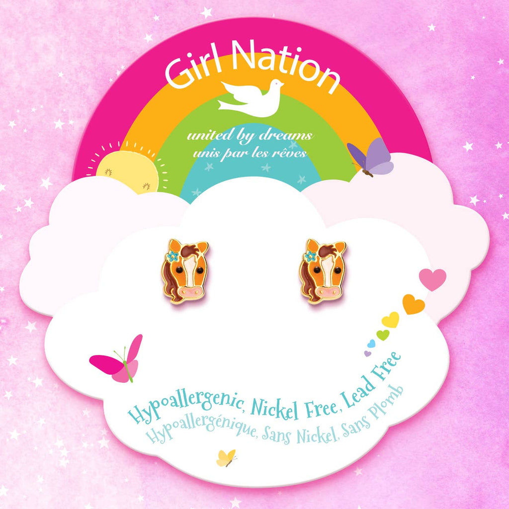 Pretty Pony Stud Earrings