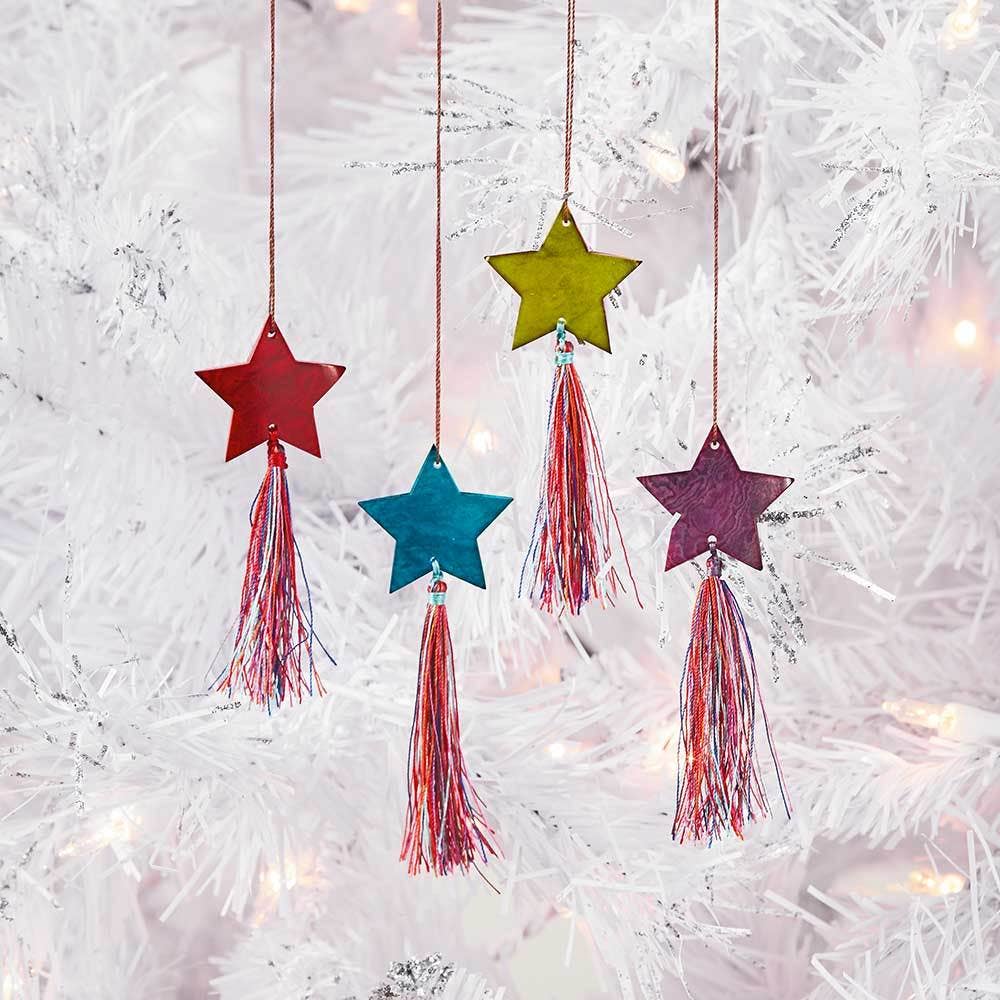 Tagua Star Ornaments - Set of 4