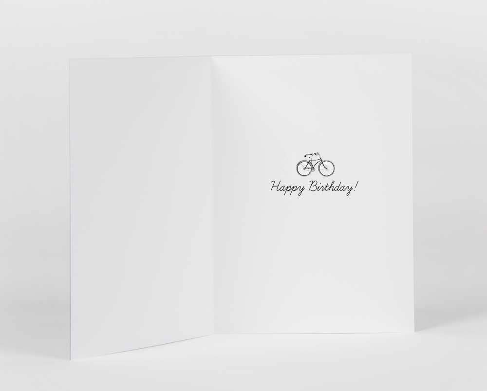 Beautiful Ride Hummingbird Bicycle Birthday Greeting Card