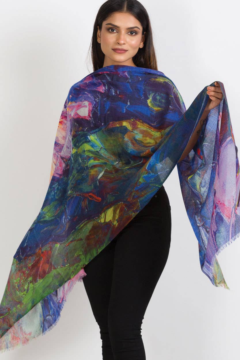 Leela Lotus Wool Shawl