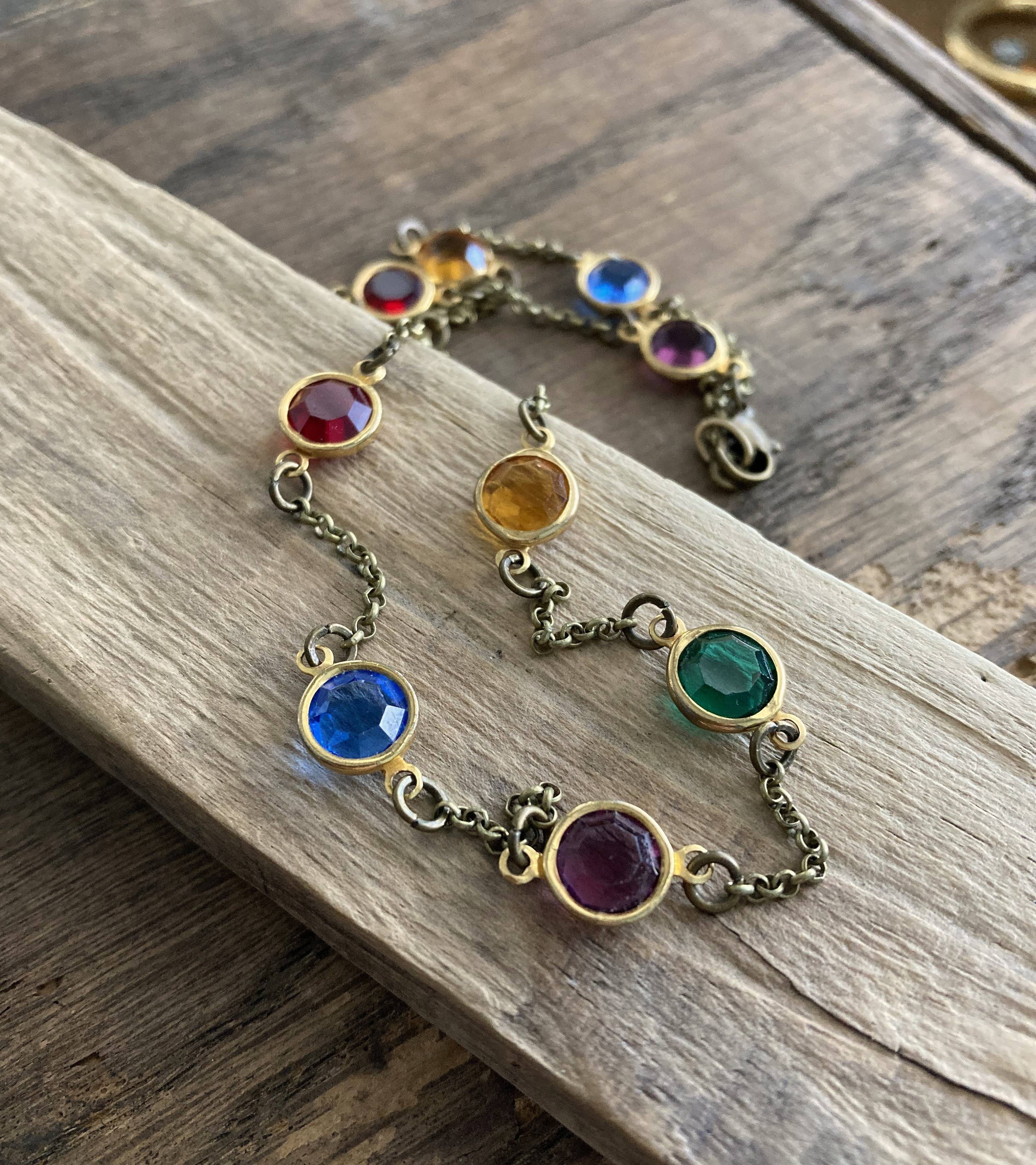 Crystal Multi Color Bead Layering Necklace