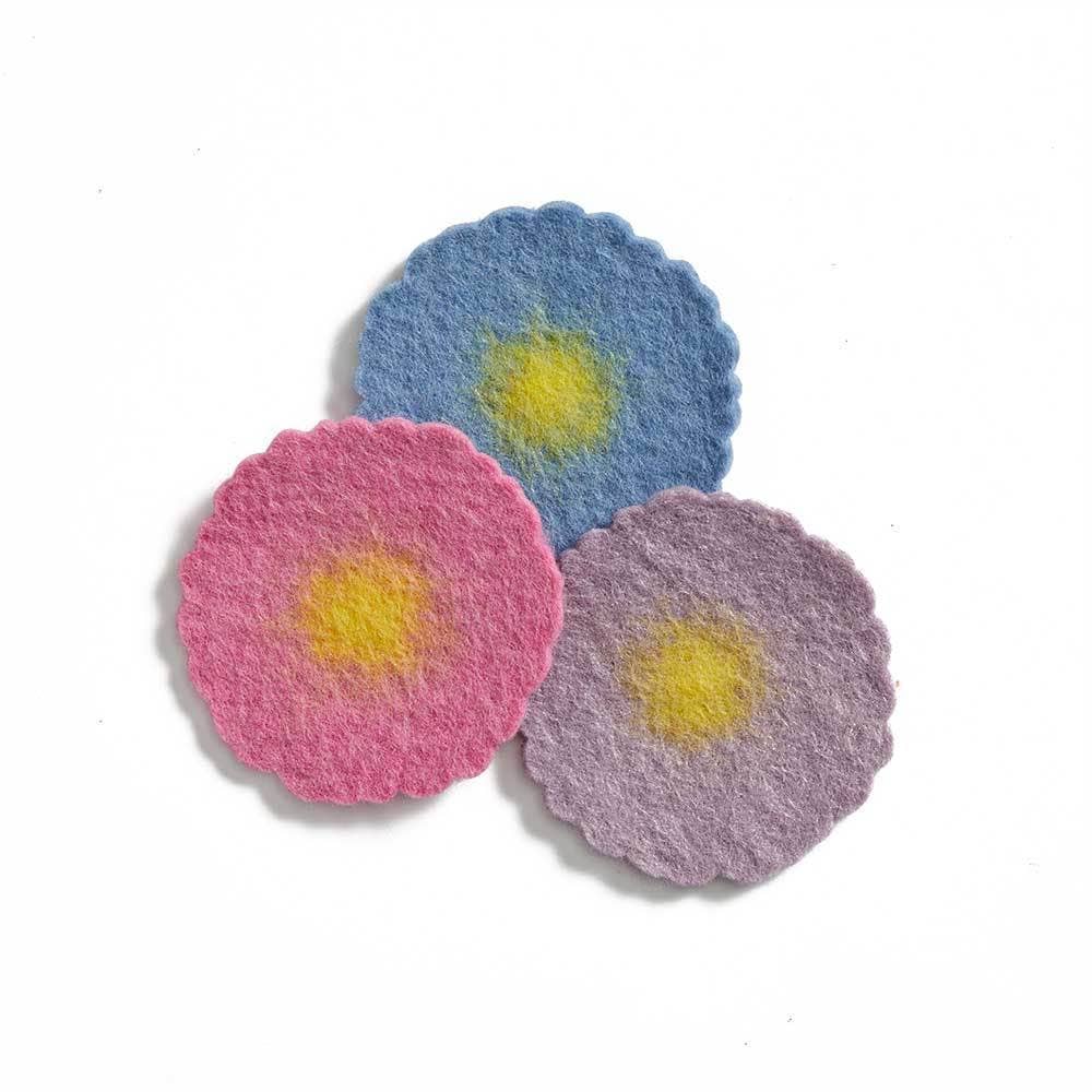 Blossom Felt Scrubbers - Set of 3