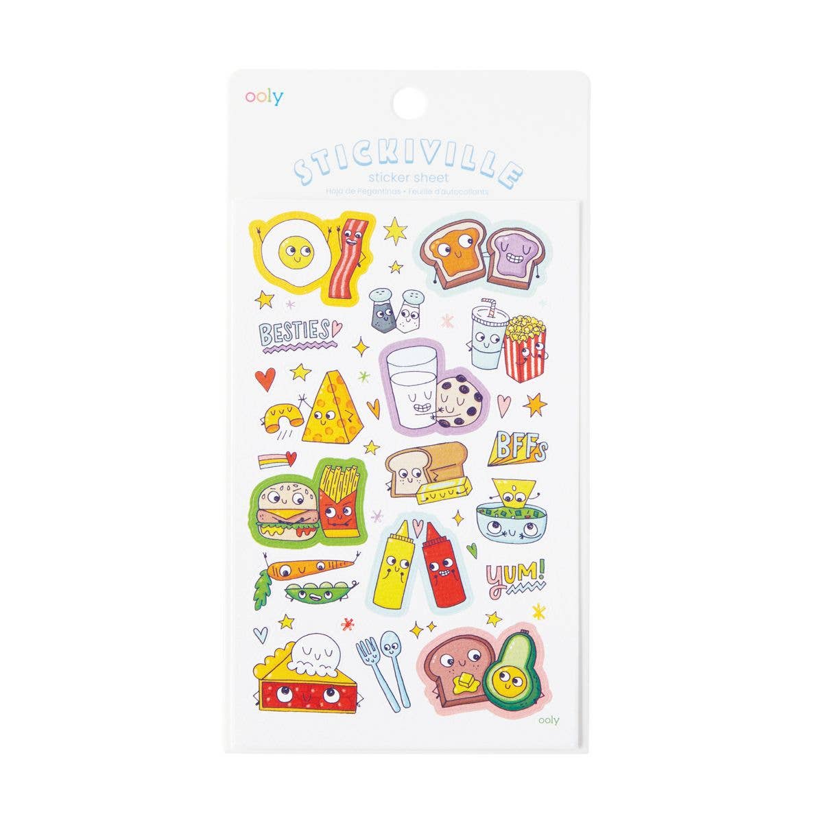 B.F.F. Foods Large Sticker Sheet (1 Sheet)