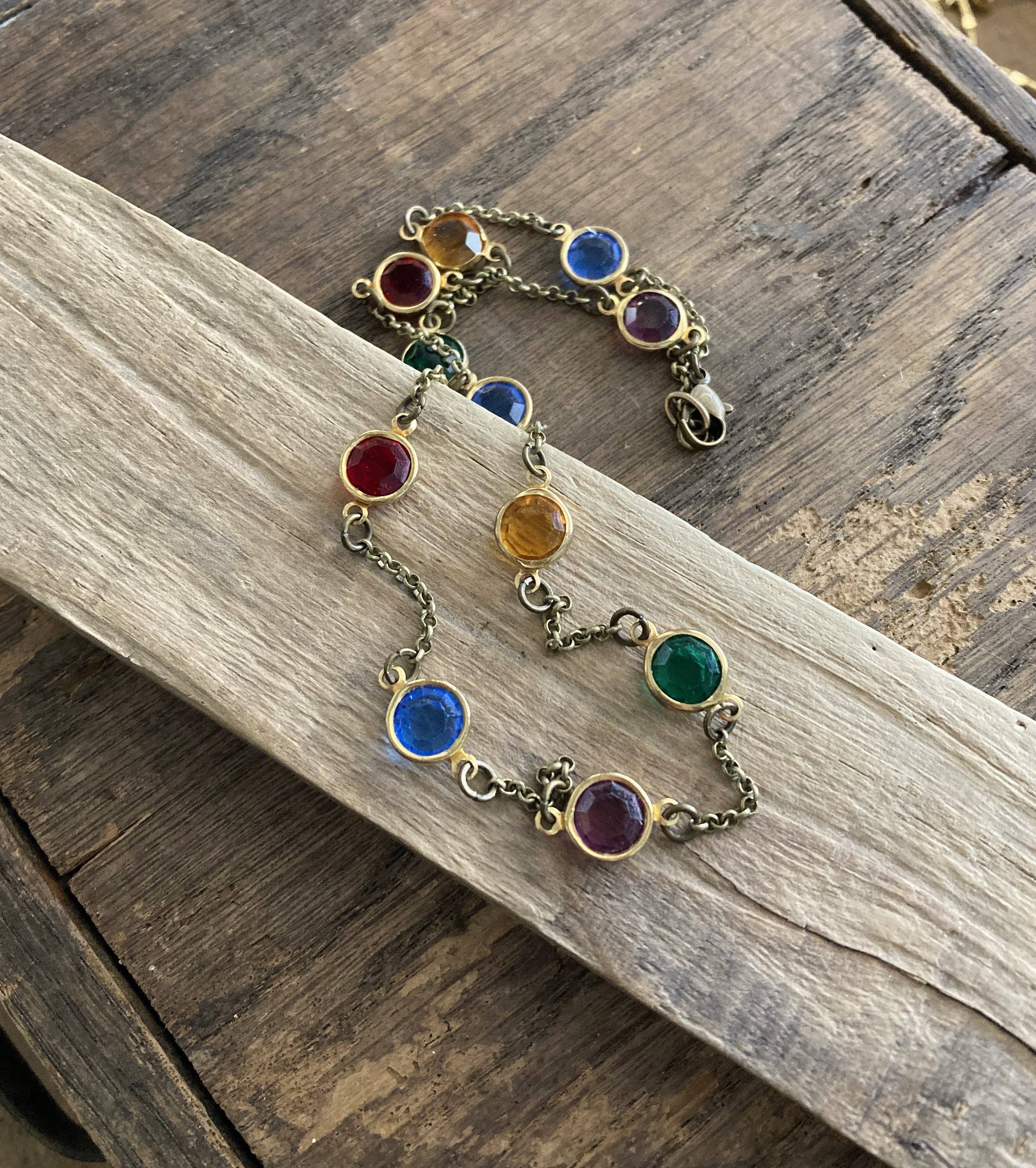 Crystal Multi Color Bead Layering Necklace