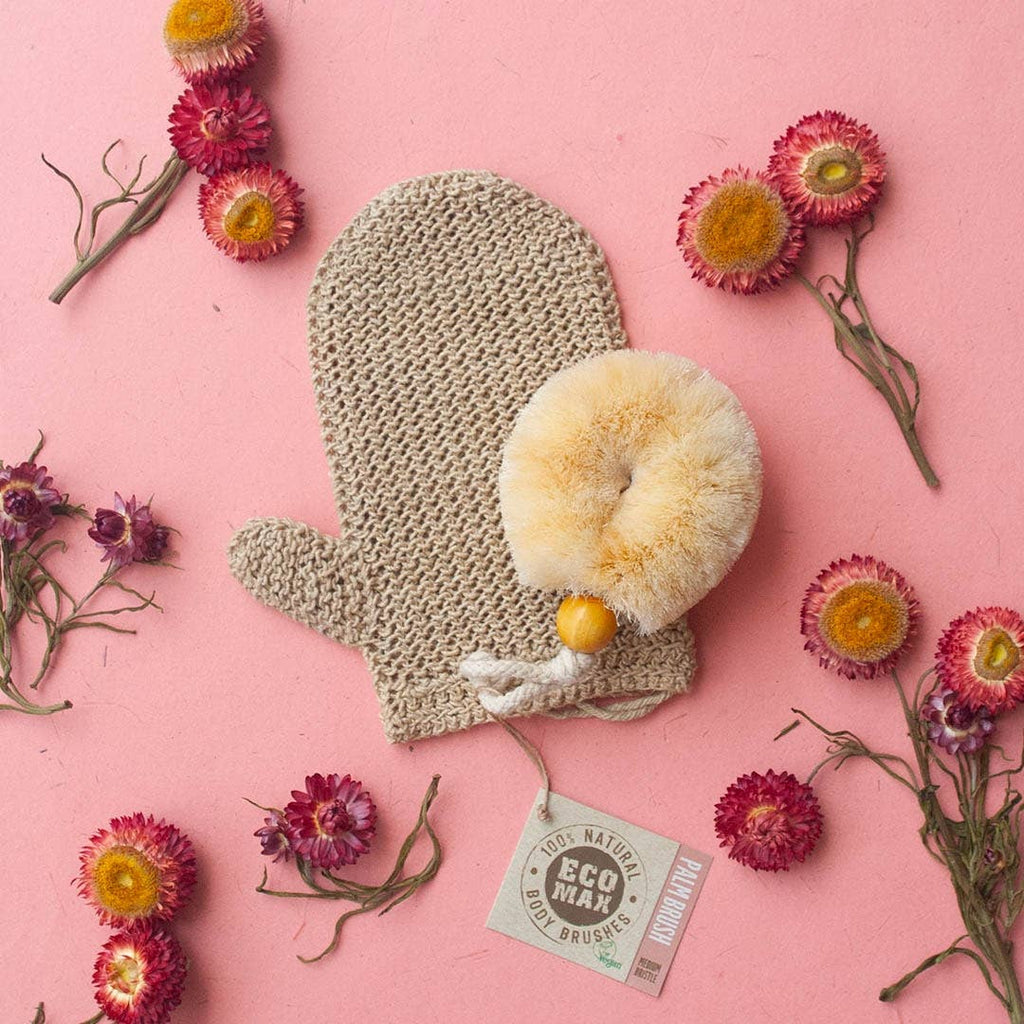 Palm Body Wash Brushes - Natural Sisal or Soft Jute