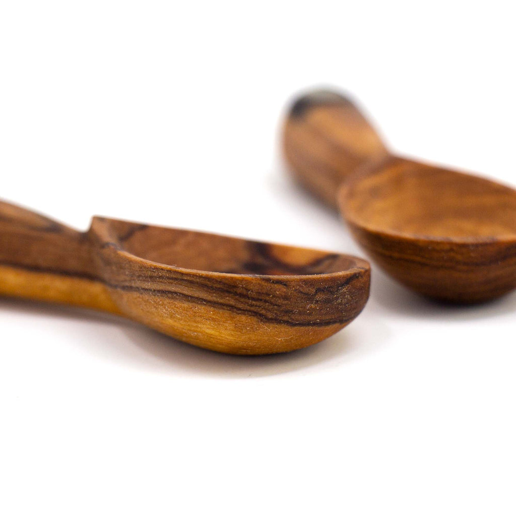 Teardrop Olive Wood Scoop, Set of 3