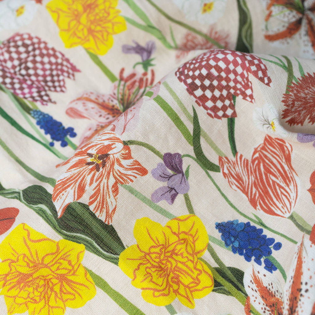 Linen Tea Towel Spring