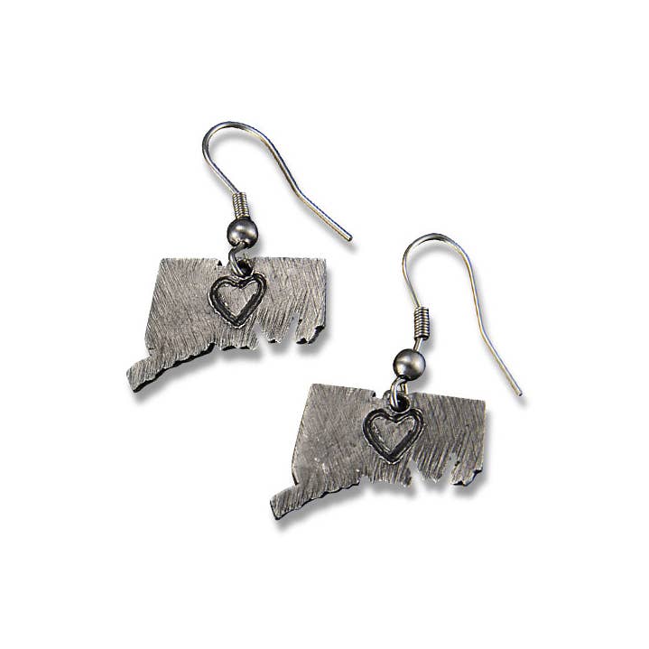 Connecticut State Pewter Earrings