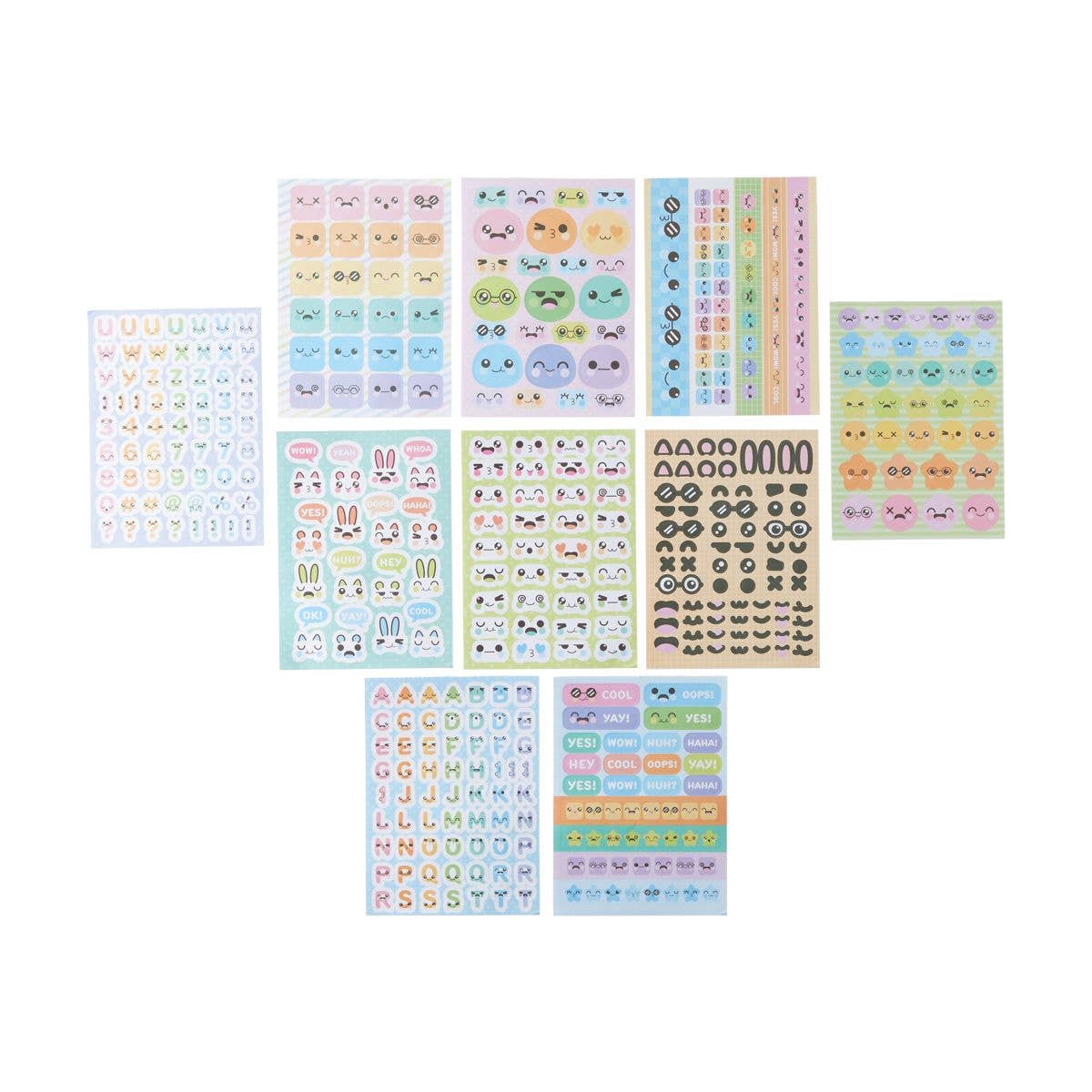 Cute Expressions Sticker Book | 10 Sheets