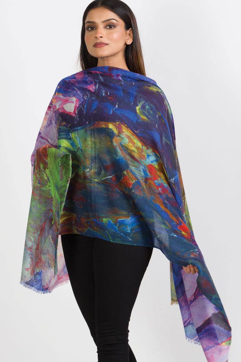Leela Lotus Wool Shawl