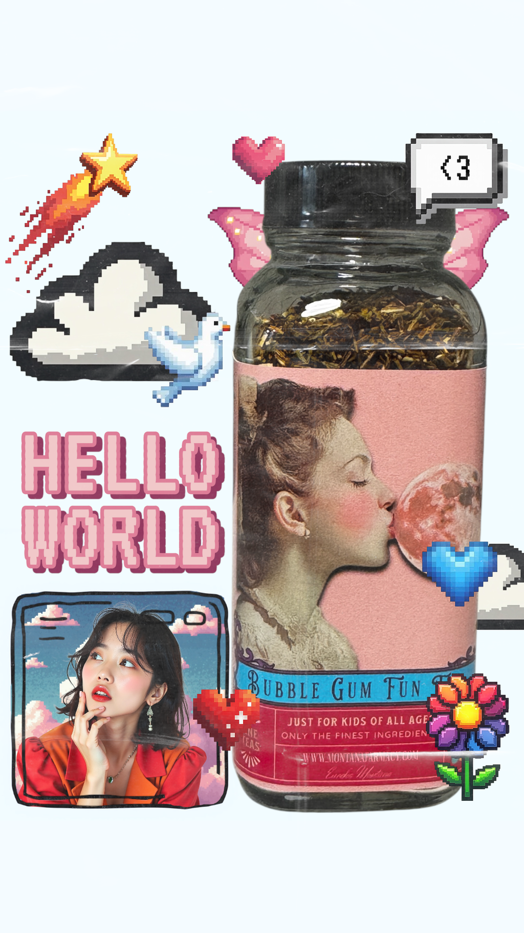 Bubble Gum Fun K-pop the Moon Tea