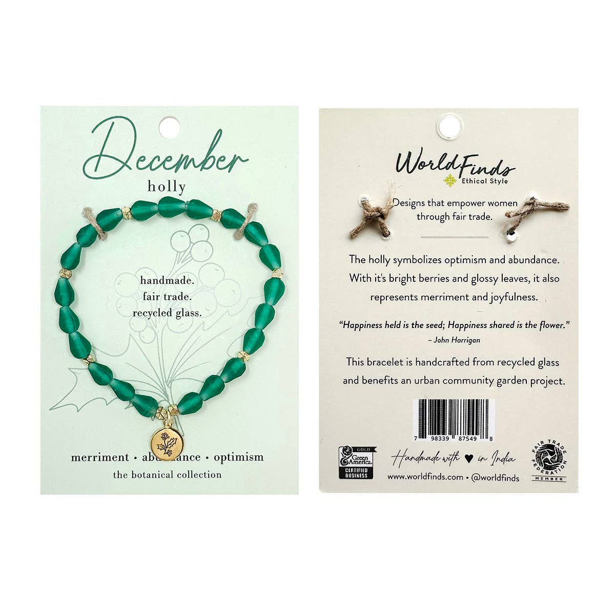 December • Birth Flower Bracelet