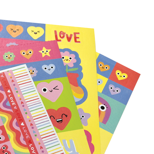 Happy Hearts Sticker Book (10 Sheets)