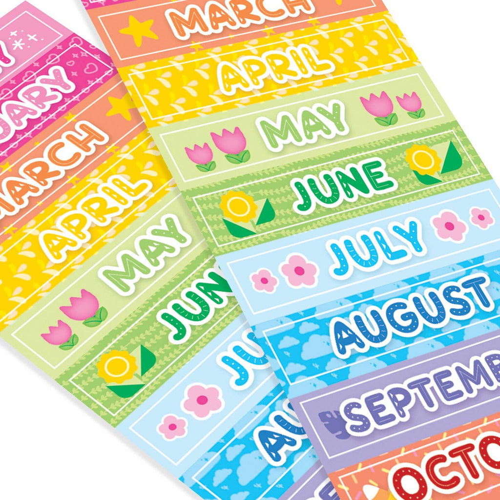 Months Of The Year Stickers - 2 Sheets