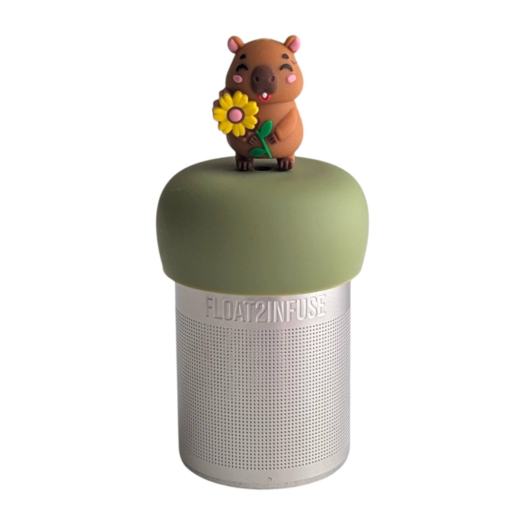 Sunflower Capybara | Floating Tea Infuser | Green Base