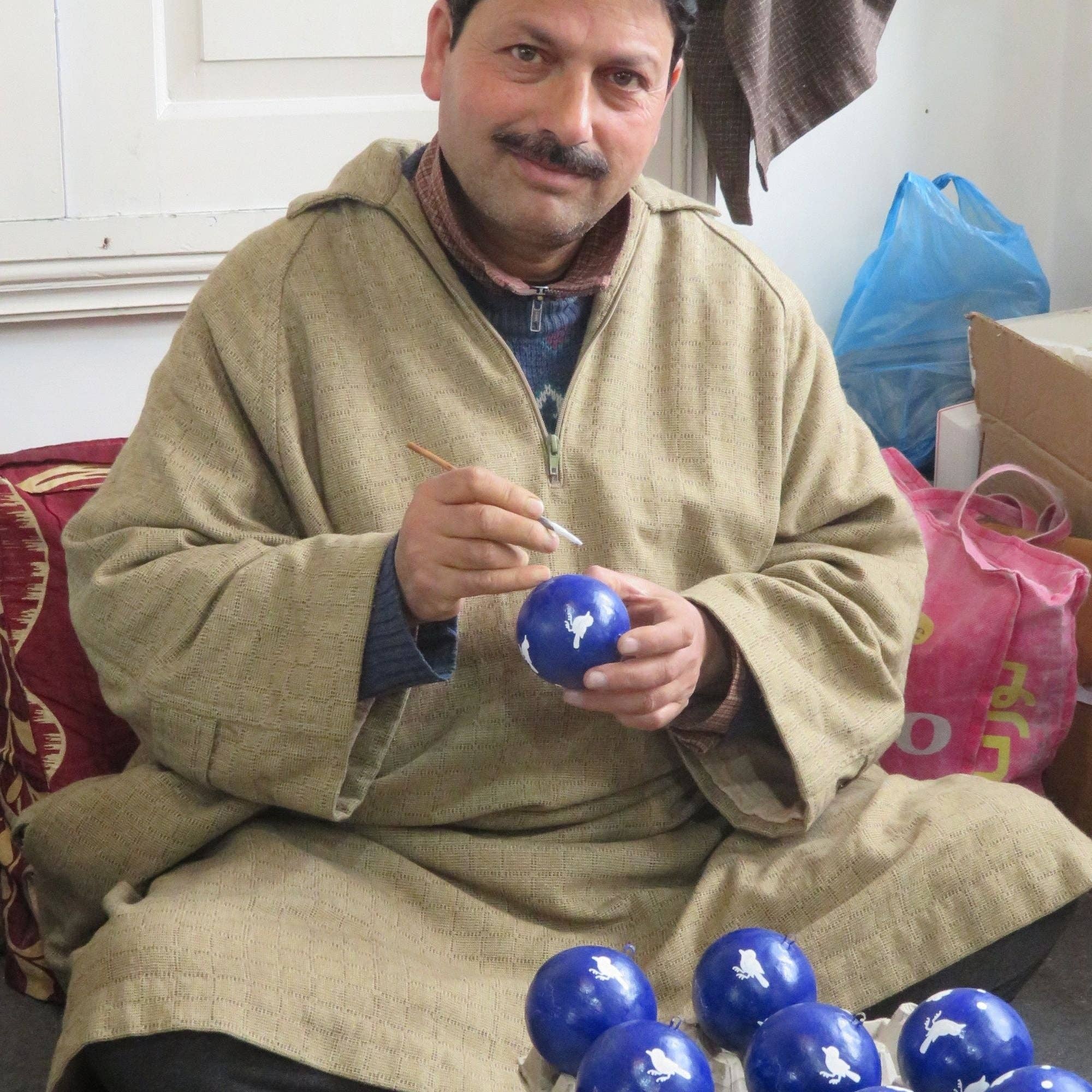 Hand Painted Sparrow Recycled Paper Mache