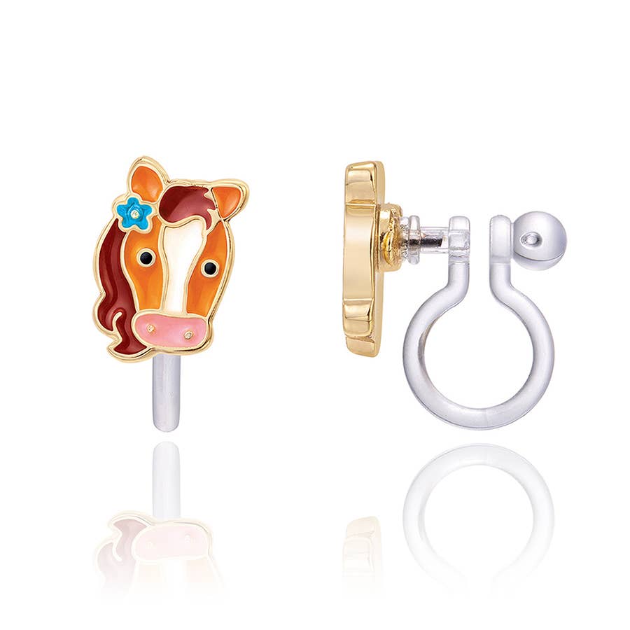 Pretty Pony Clip-on Earrings