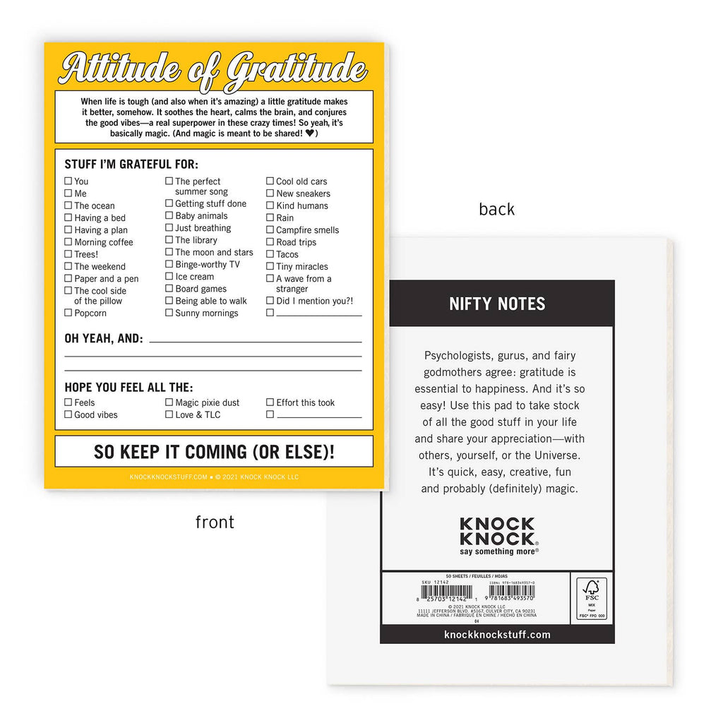 Attitude of Gratitude Nifty Note Pad