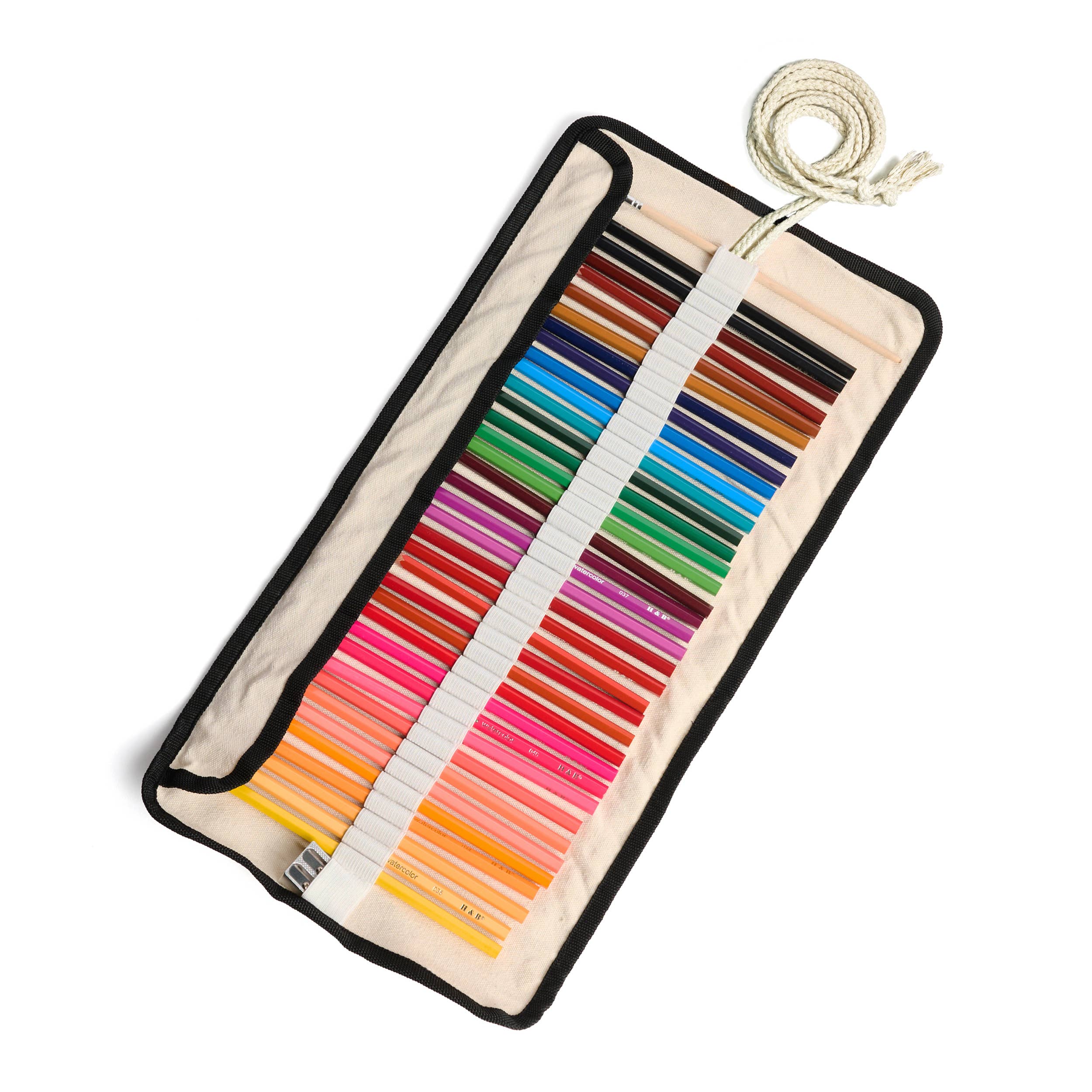 Watercolor Pencils - 36 Colors with Eco-Friendly Canvas Wrap