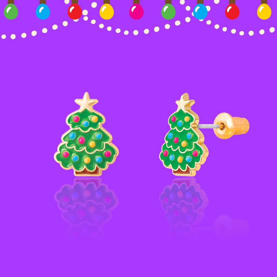 Christmas Tree Studs Earrings