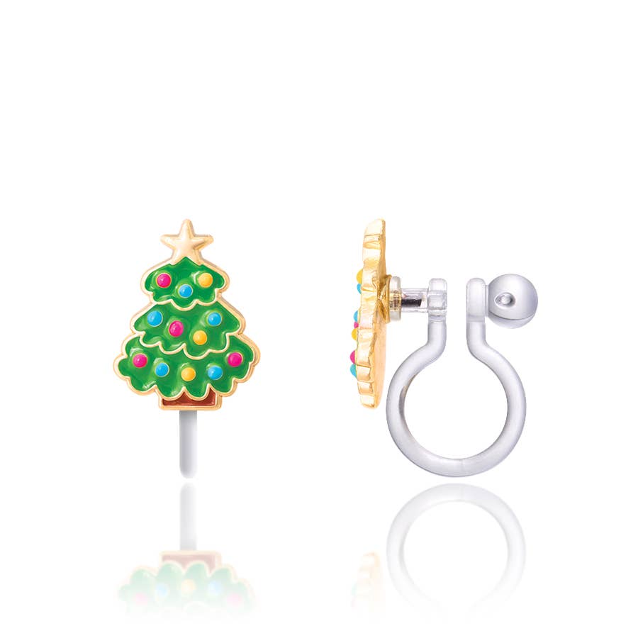 Christmas Tree Clip-on Earrings