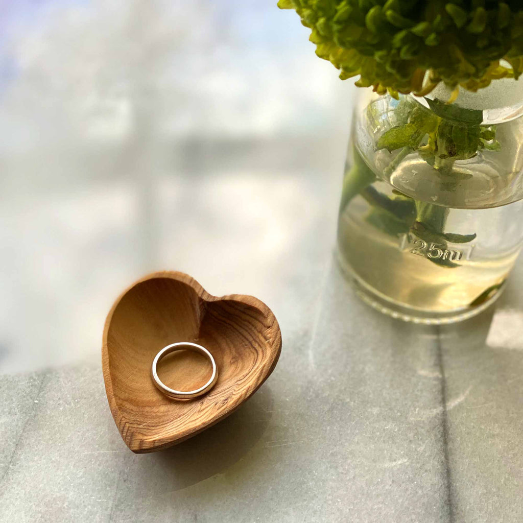 Petite Olive Wood Heart Bowl