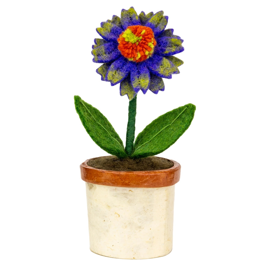 Cone Flower Potted Felted Flower