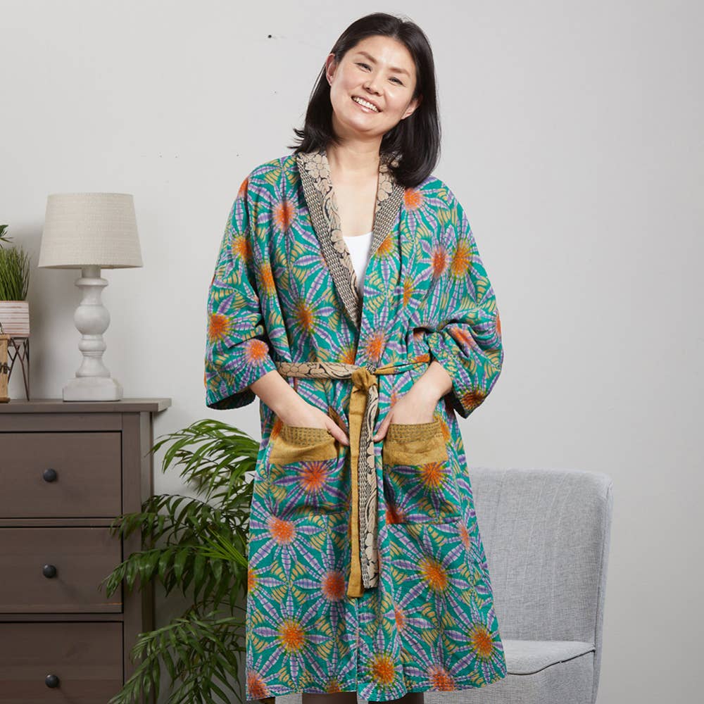 Recycled Sari Spa Bath Robe