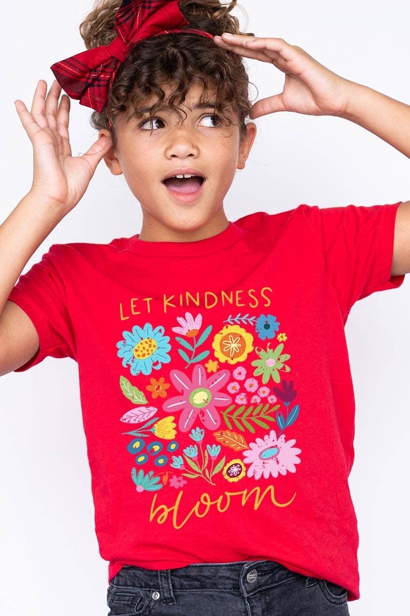 Let Kindness Bloom Floral Kids Graphic Tee