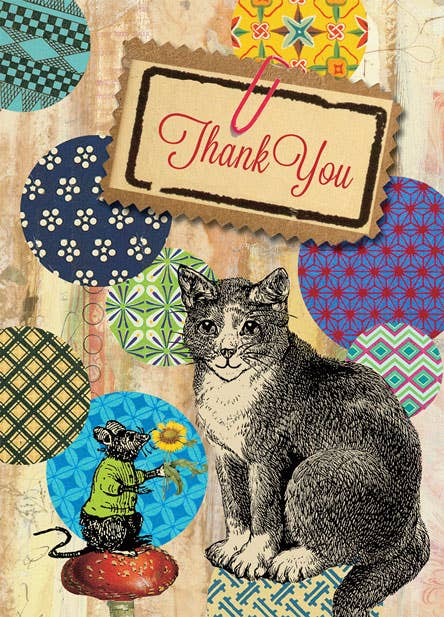 Cat & Dots Greeting Card