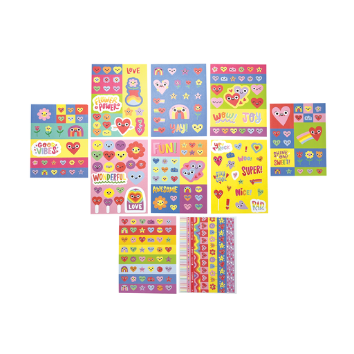 Happy Hearts Sticker Book (10 Sheets)