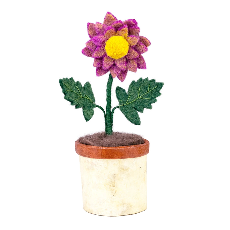 Dahlia Potted Felted Flower