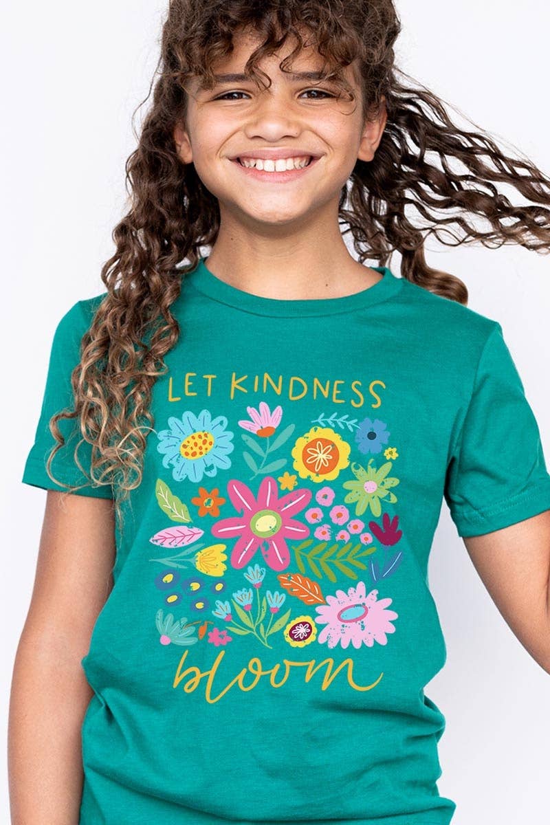 Let Kindness Bloom Floral Kids Graphic Tee