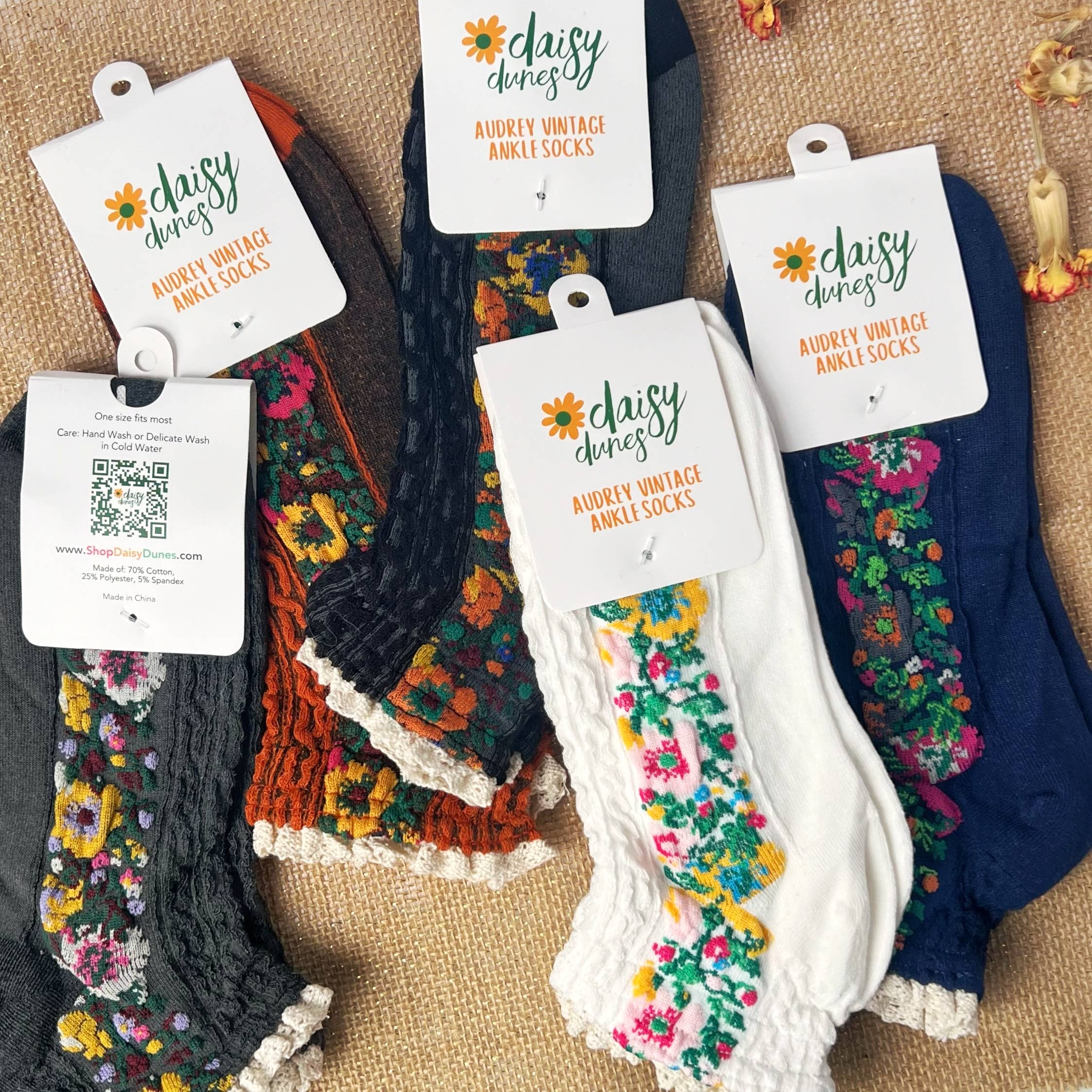 Audrey Vintage Ankle Socks