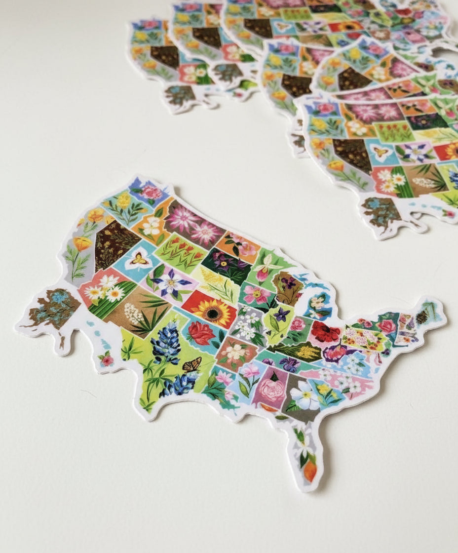 US State Flowers Sticker