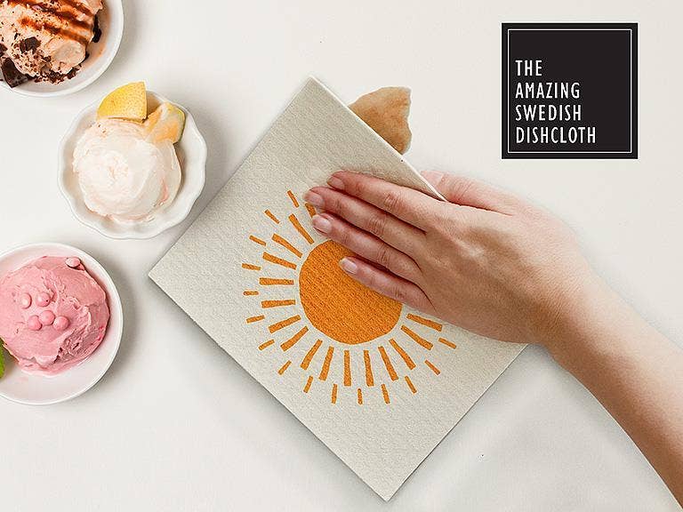 S/2 Boho Rainbow Dishcloth-6.5x8"L