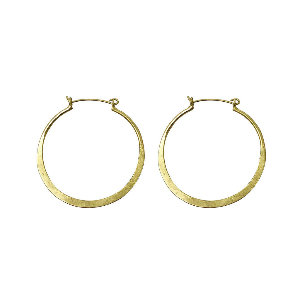Gold Organic Hoop Earrings