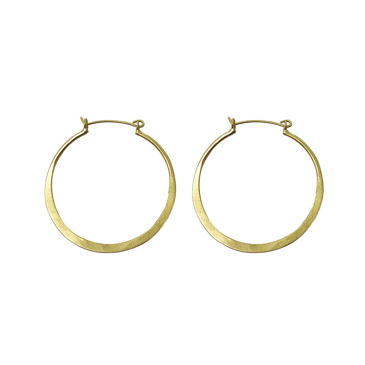 Gold Organic Hoop Earrings