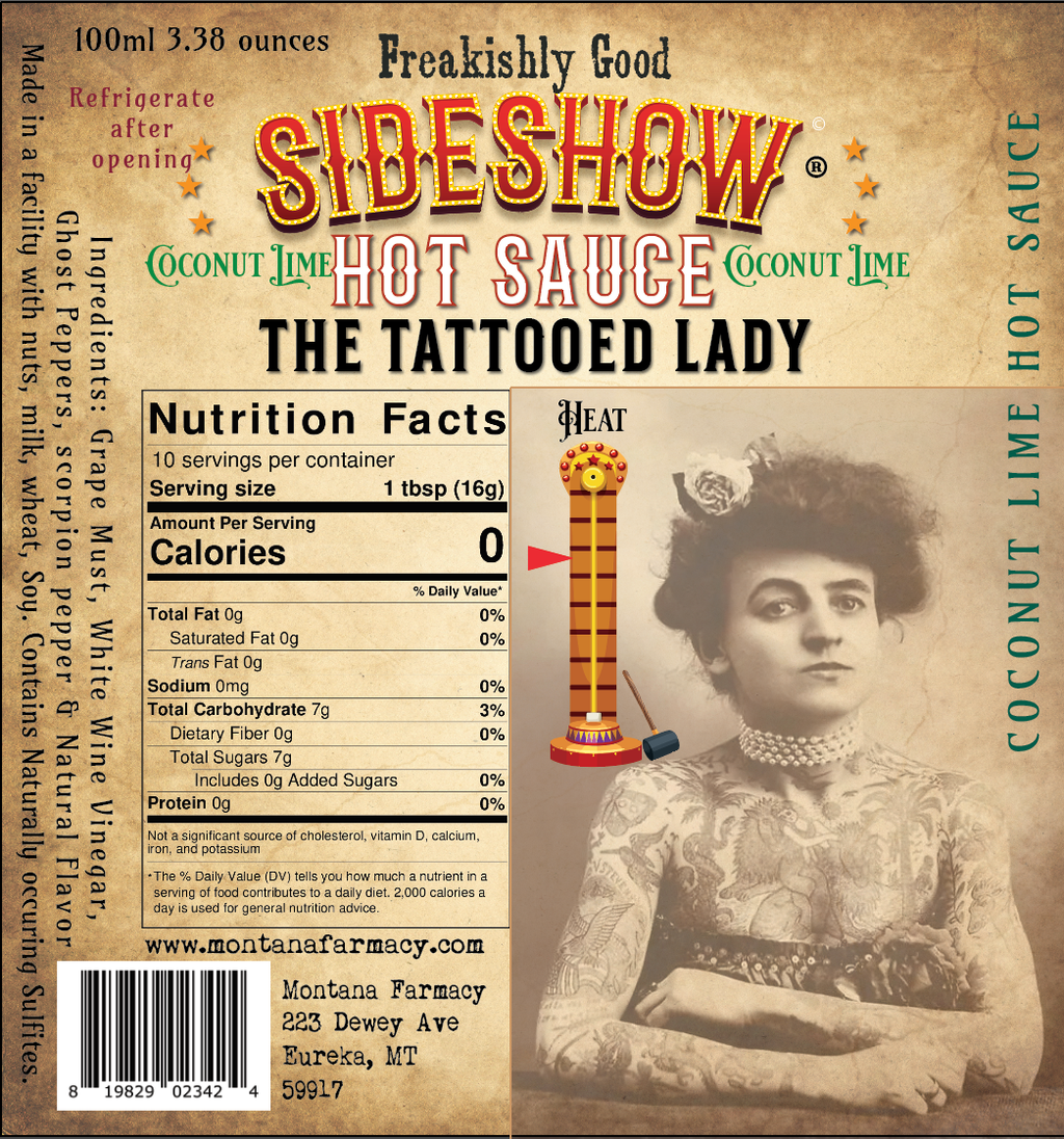 Sideshow Hot Sauce © The Tattooed Lady Circus Coconut-Lime
