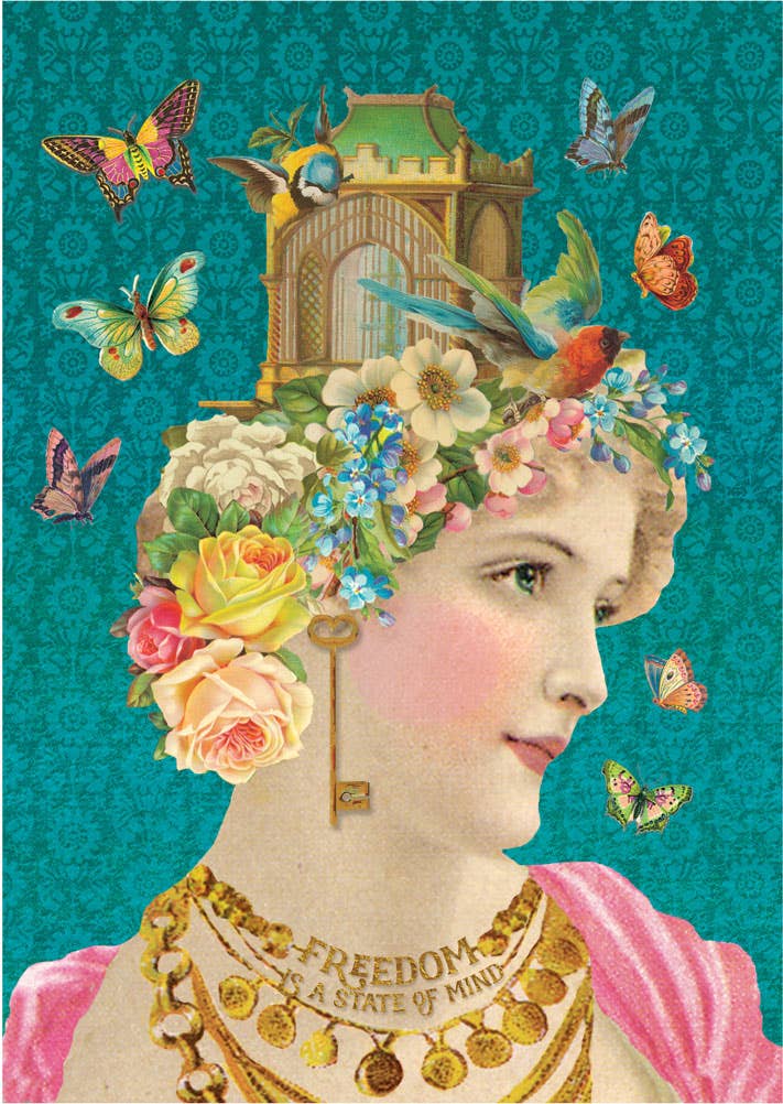 Birdcage Woman Hope Your Hope Greeting Card