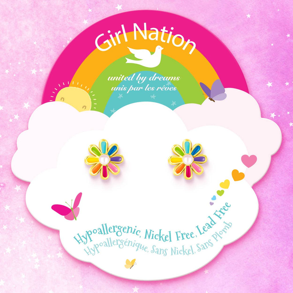 Rainbow Daisy Stud